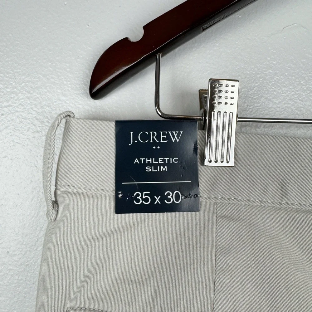 J. Crew Men's Athletic Slim Fit Chino Pants Stone Size 35x30 NWT